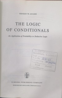 Image of THE LOGIC OF CONDITIONALS