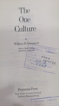 Image of The one culture