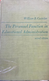 Image of The personnel function in educational administration