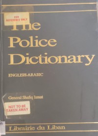 Image of The police Dictionary ENGLISH - ARABIC