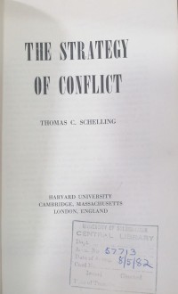 Image of THE STRATEGY OF CONFLICT