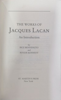 Image of THE WORKS OF JACQUES LACAN