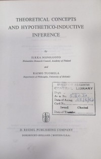 Image of THEORETICAL CONCEPTS AND HYPOTHETICO- INDUCTIVE INFERENCE