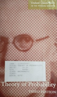 Image of Theory of Probability