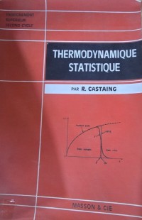 Image of THERMODYNAMIQUE STATISTIQUE