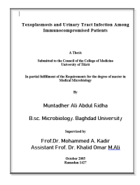 Image of toxoplasmosis and utinary tract  infection among