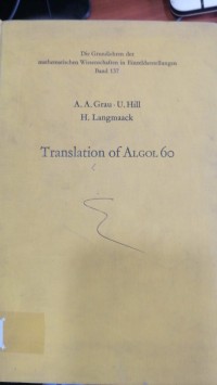 Image of Trans1ation of AlGOL 60