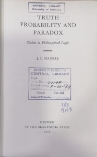 Image of TRUTH  PROBABILITY AND PARADOX