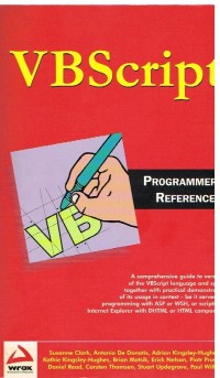Image of VBSCRIPT PROGRAMMER'S REFERENCE