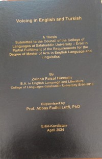 Image of Voicing in English and Turkish