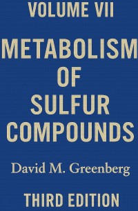 Image of VOLUME VII: Metabolism of Sulfur Compounds
