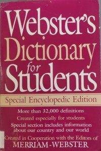 Image of Websters Dictionary OF Students