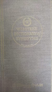 Image of WEBSTERS DICTIONARY OF SYNONYMS