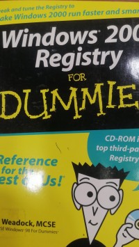 Image of Windows 2000 Registry for DUMIES