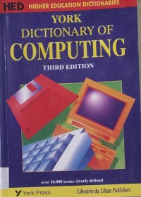 Image of YORK DICTIONARY OF COMPUTING