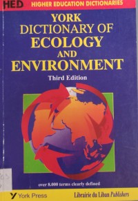 Image of YORK DICTIONARY OF ECOLOGY AND ENVIRONMENT
